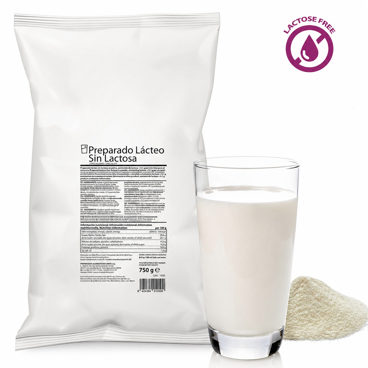 Preparado lácteo sin LACTOSA Simat — Leche y derivados